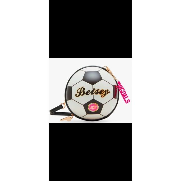 Betsy Johnson Crossbody soccer ball pocketbook . NWT Size of real soccer ball . - Picture 13 of 15